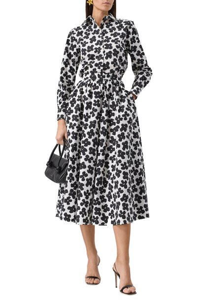 Хлопковая юбка MSGM черно-белого цвета по цене 52750 руб., арт. 3841MDD28X/257153, фото 2 Хлопковая юбка MSGM, арт. 3841MDD28X/257153, фото 2