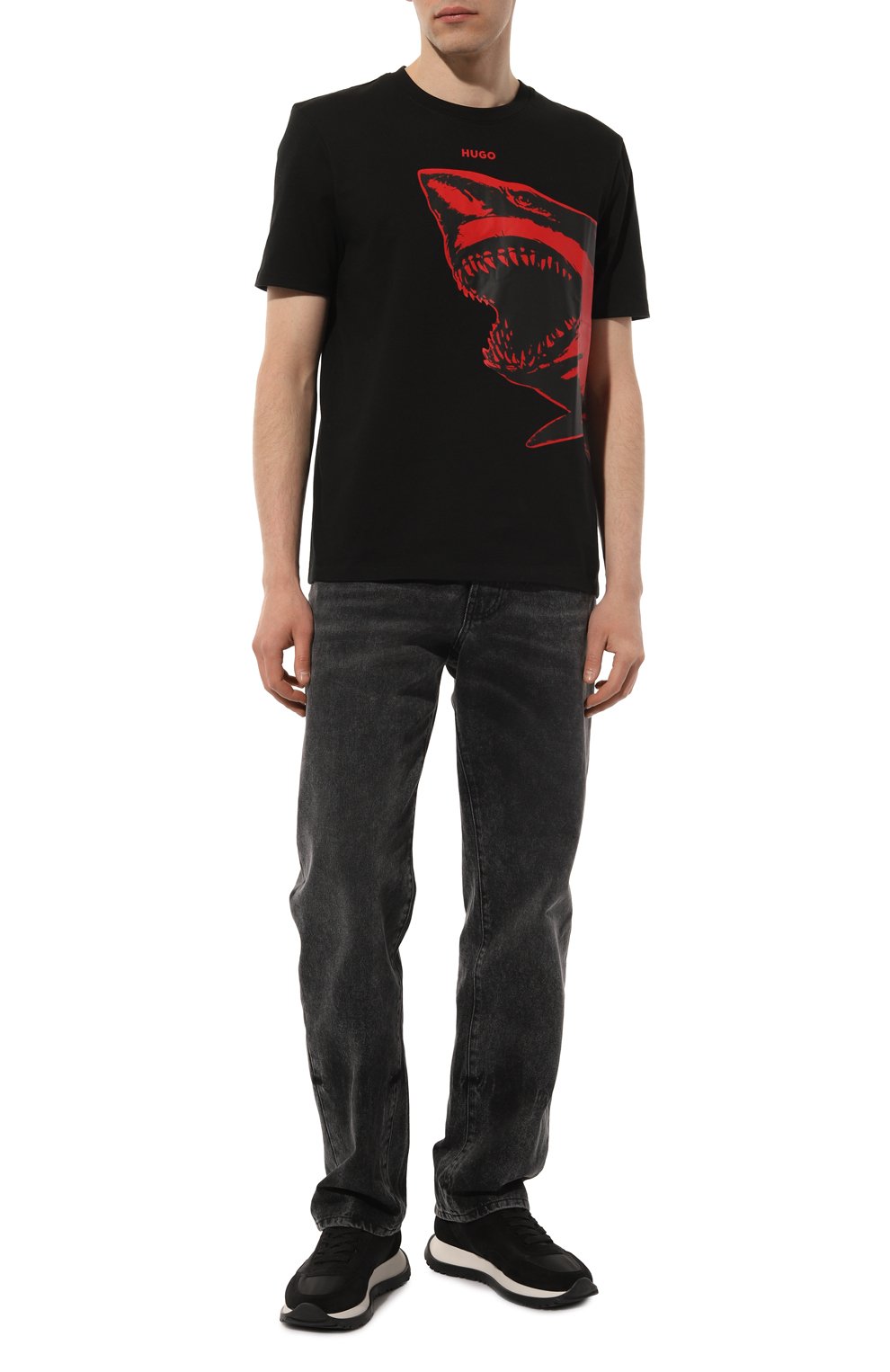 Хлопковая футболка HUGO, арт. 50493058, фото 2