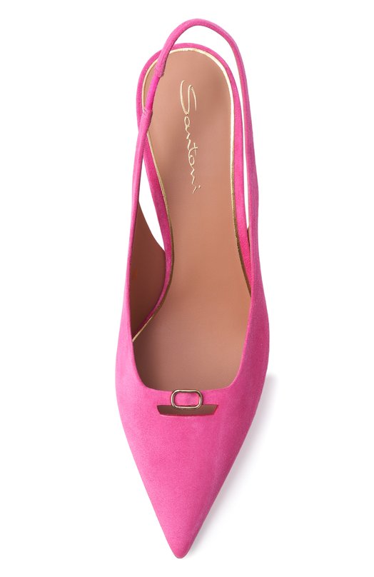 Замшевые туфли Santoni WDIG71918HA2NHZW Розовый  WDIG71918HA2NHZW Фото 6