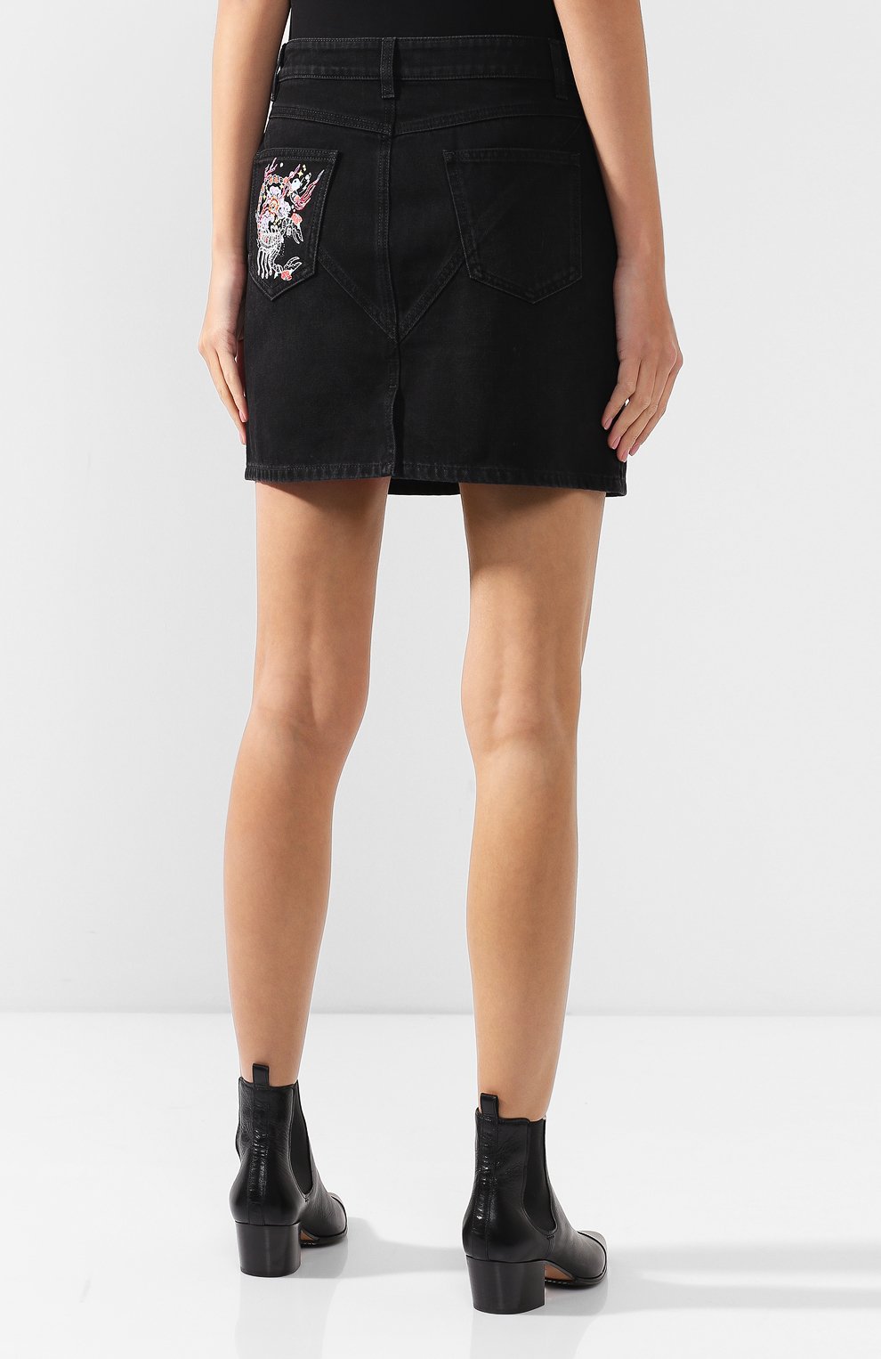 Джинсовая мини-юбка GIVENCHY черного цвета по цене 59950 руб., арт. BW406Y506W, фото 4 Джинсовая мини-юбка GIVENCHY, арт. BW406Y506W, фото 4