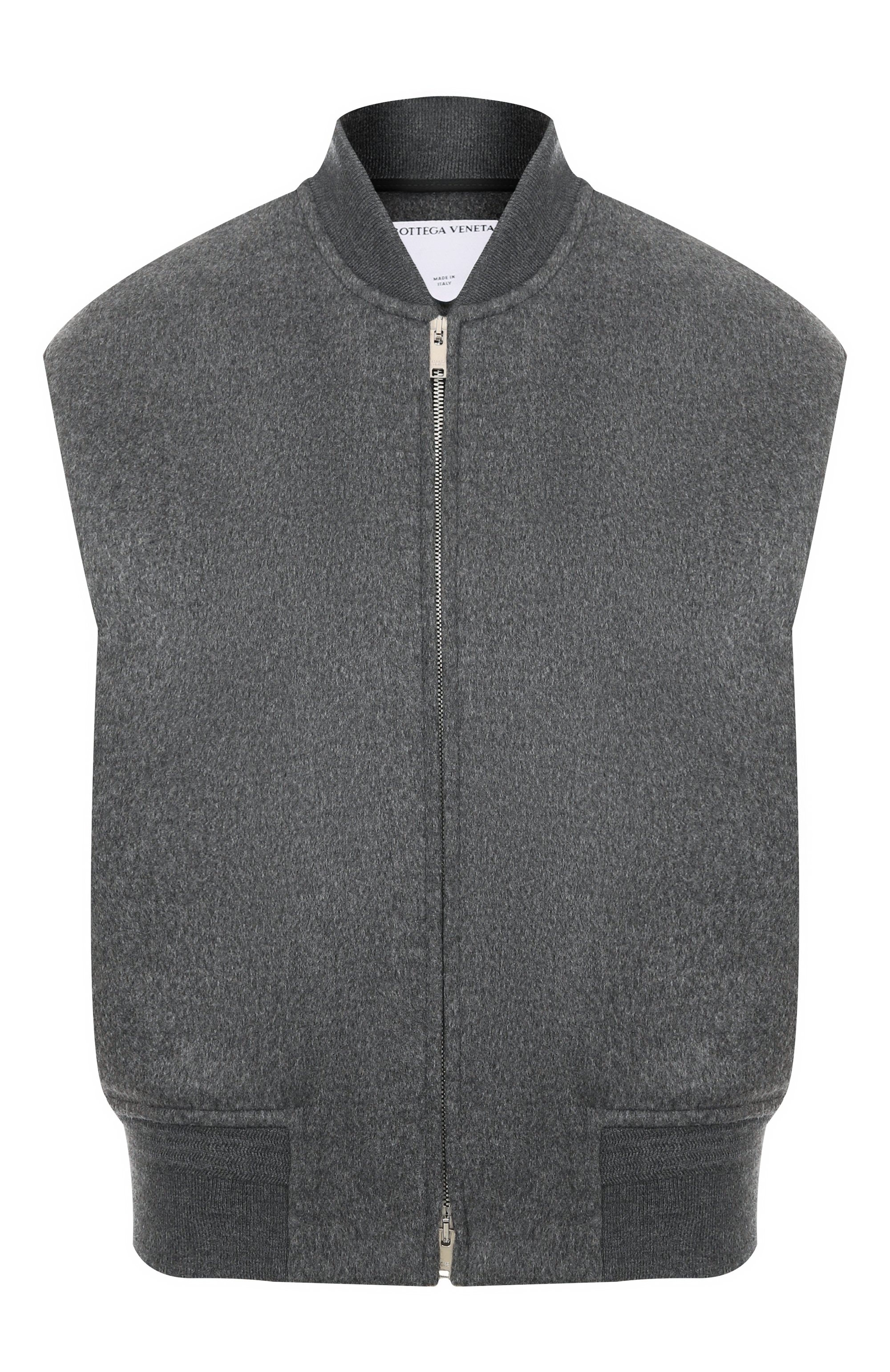 Шерстяной жилет BOTTEGA VENETA серого цвета по цене 277500 руб., арт. 834990/V4CB0, фото 1 Шерстяной жилет BOTTEGA VENETA, арт. 834990/V4CB0, фото 1