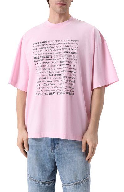 Хлопковая футболка VETEMENTS, арт. ME76TR210PX/1200 LIGHT JERSEY, фото 3