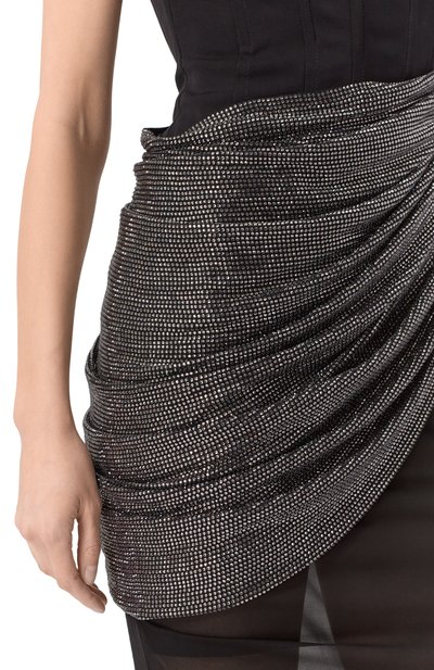 Платье с отделкой стразами GIUSEPPE DI MORABITO, арт. 04SSLD151FC 04428, фото 5