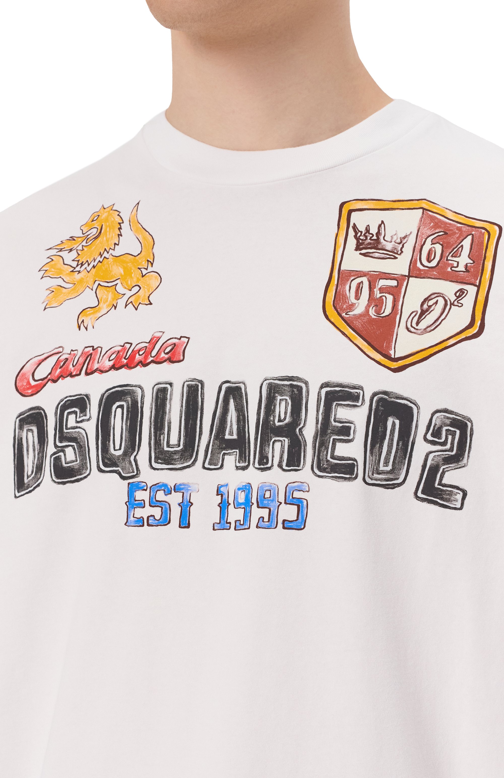 Хлопковая футболка DSQUARED2, арт. S74GD1437/S24583, фото 5