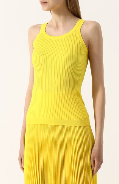 Однотонный хлопковый топ фактурной вязки RALPH LAUREN, арт. 290710192, фото 3