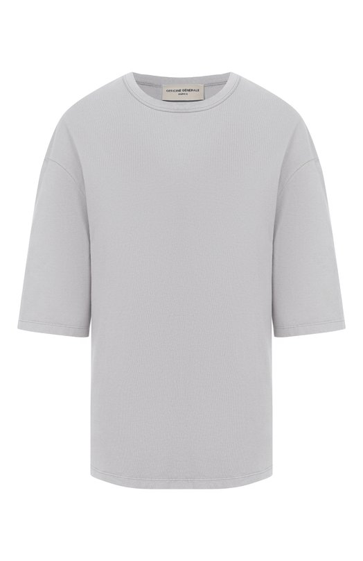 Хлопковая футболка Officine Generale S26WTEE201 Серый S26WTEE201