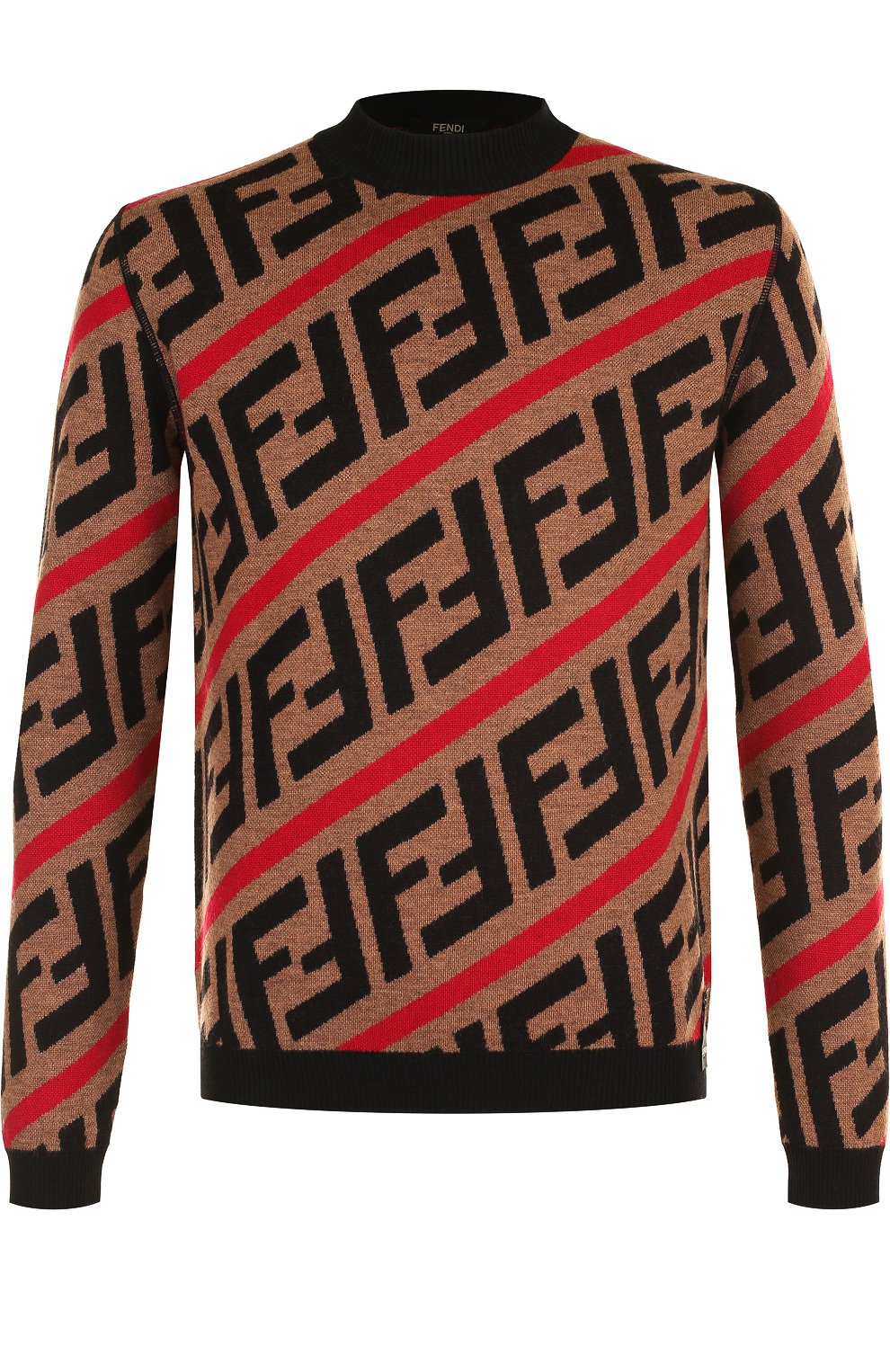 Шерстяной джемпер с принтом FENDI, арт. FZZ416 A4GN, фото 1