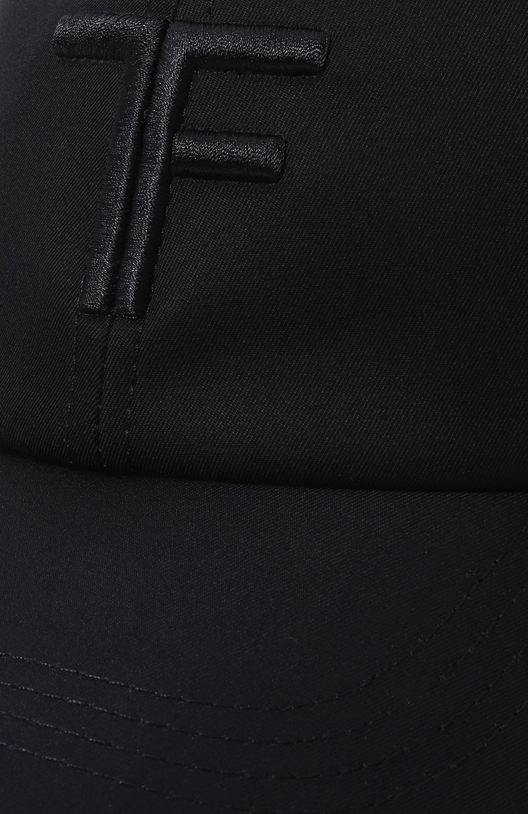 Мужская хлопковая бейсболка TOM FORD темно-синего цвета, арт. MH003/TCN036G | Фото 4 (Материал: Хлопок, Текстиль; Материал сплава: Проставлено; Нос: Не проставлено)
