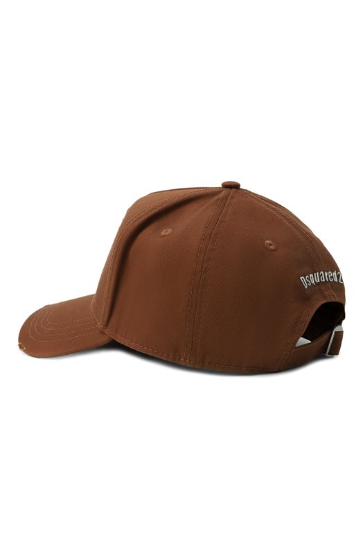 Хлопковая бейсболка Dsquared2 BCM0938/05C00001 Коричневый  BCM0938/05C00001 Фото 3
