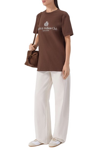 Хлопковая футболка SPORTY AND RICH, арт. T004365241BR03, фото 3