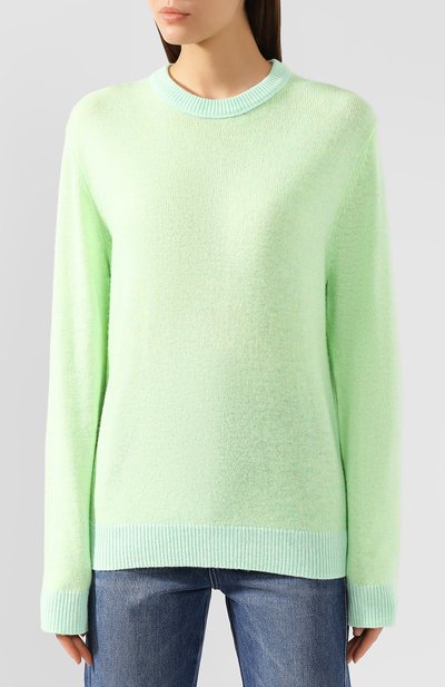 Кашемировый пуловер ACNE STUDIOS зеленого цвета по цене 47150 руб., арт. C60013/W, фото 3 Кашемировый пуловер ACNE STUDIOS, арт. C60013/W, фото 3
