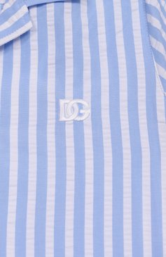 Детский хлопковая рубашка DOLCE & GABBANA голубого цвета, арт. L14S27/FR50R | Фото 3 (Нос: Не проставлено; Материал внешний: Хлопок; Кросс-КТ НВ: Рубашка; Ростовка одежда: 12 мес | 80 см, 18 мес | 86 см, 3 мес | 62 см, 6 мес | 68 см, 24 мес | 92 см, 9 мес | 74 см)