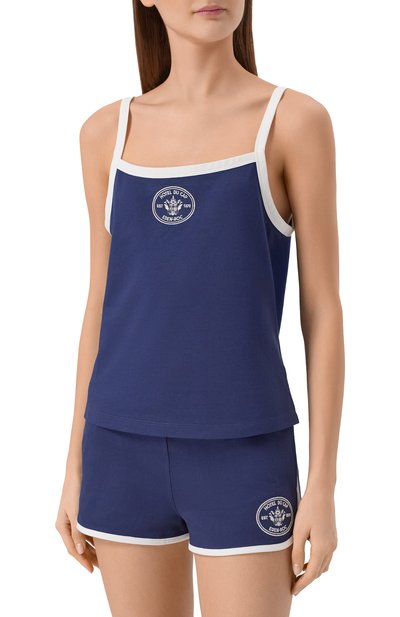 Хлопковая майка sporty & rich x hotel du cap-eden-roc SPORTY AND RICH, арт. T007960666BL107_001, фото 3