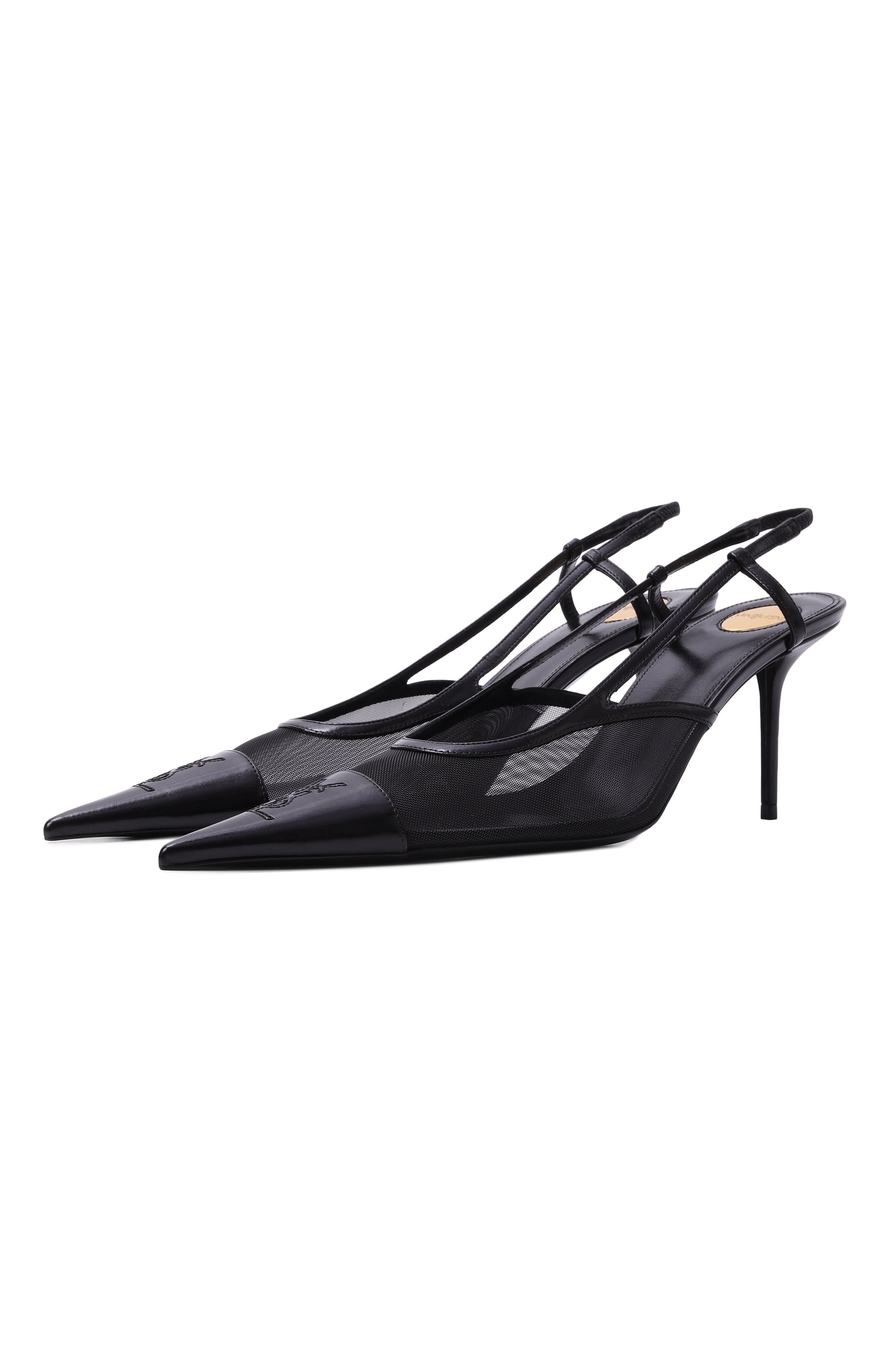 Комбинированные туфли renée 75 SAINT LAURENT черного цвета по цене 149000 руб., арт. 869662/AAGMC, фото 1 Комбинированные туфли renée 75 SAINT LAURENT, арт. 869662/AAGMC, фото 1