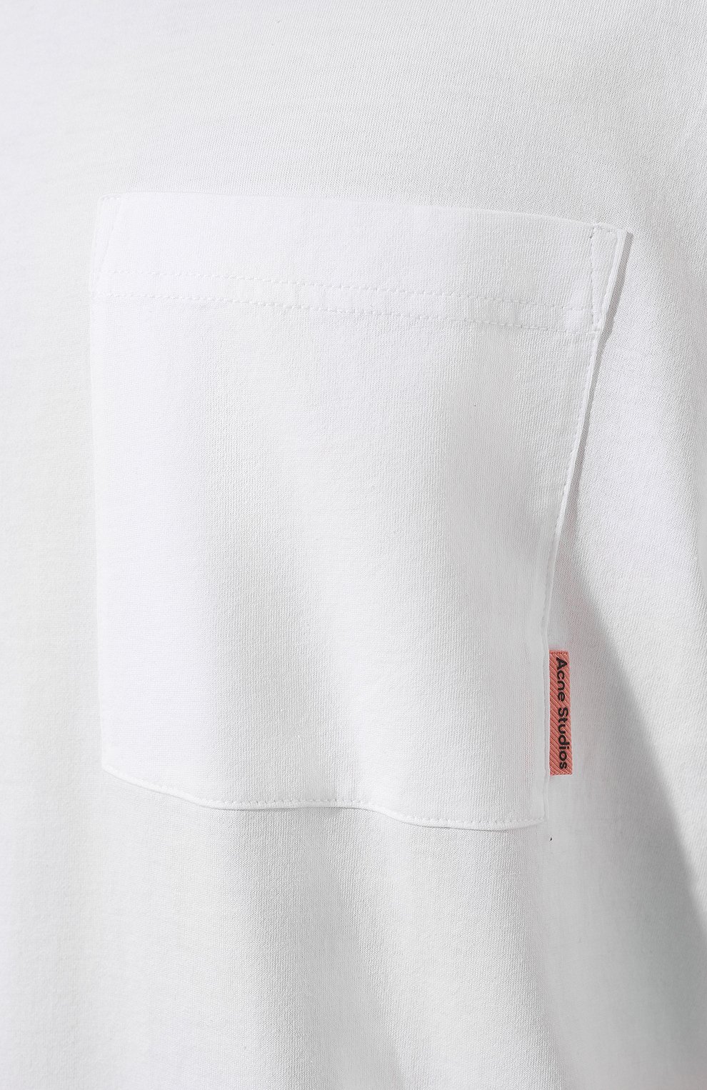 Хлопковая футболка ACNE STUDIOS белого цвета по цене 20600 руб., арт. FN-MN-TSHI000242183, фото 5 Хлопковая футболка ACNE STUDIOS, арт. FN-MN-TSHI000242183, фото 5