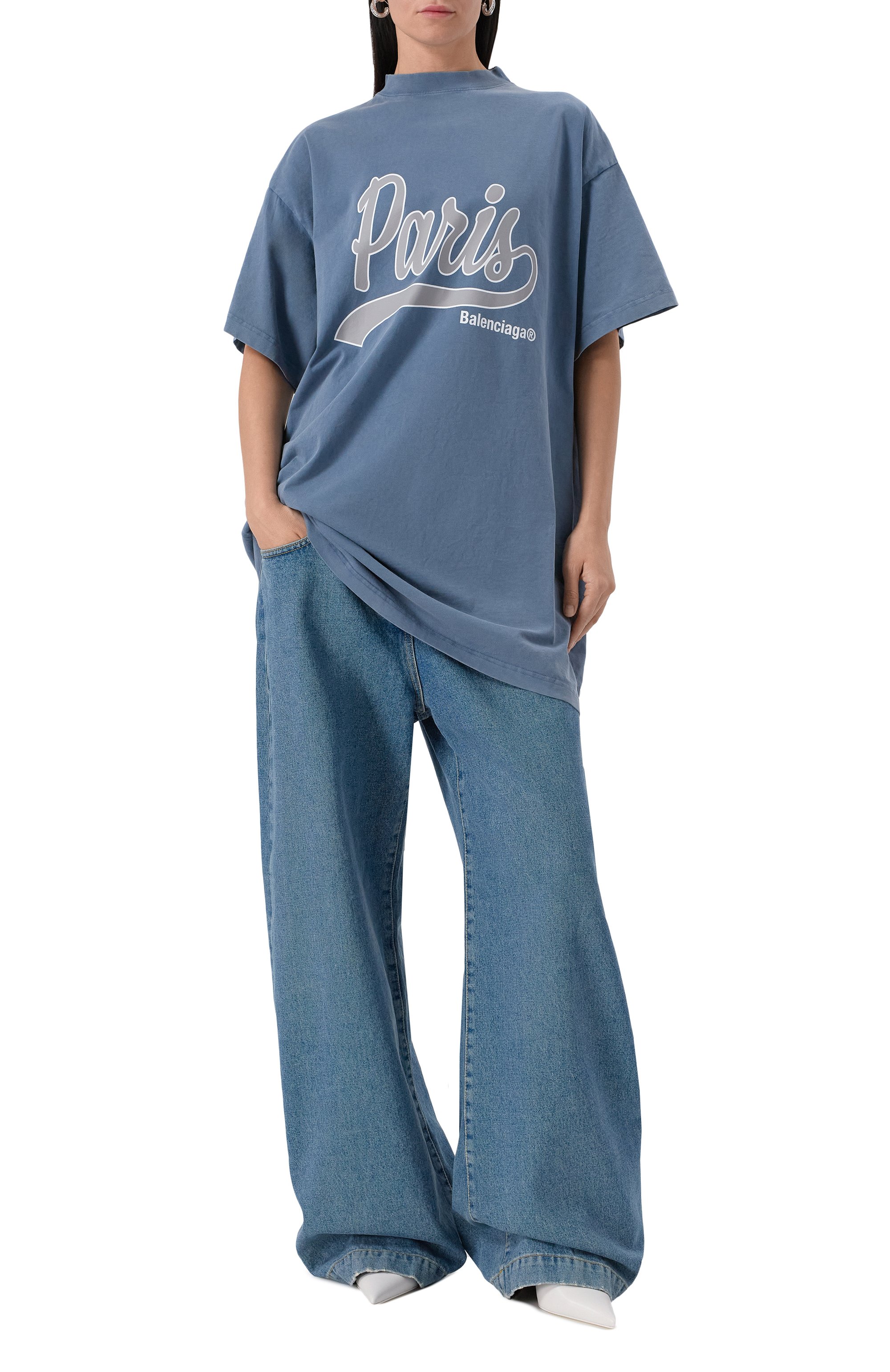 Хлопковая футболка BALENCIAGA, арт. 787349/TRVM1, фото 6