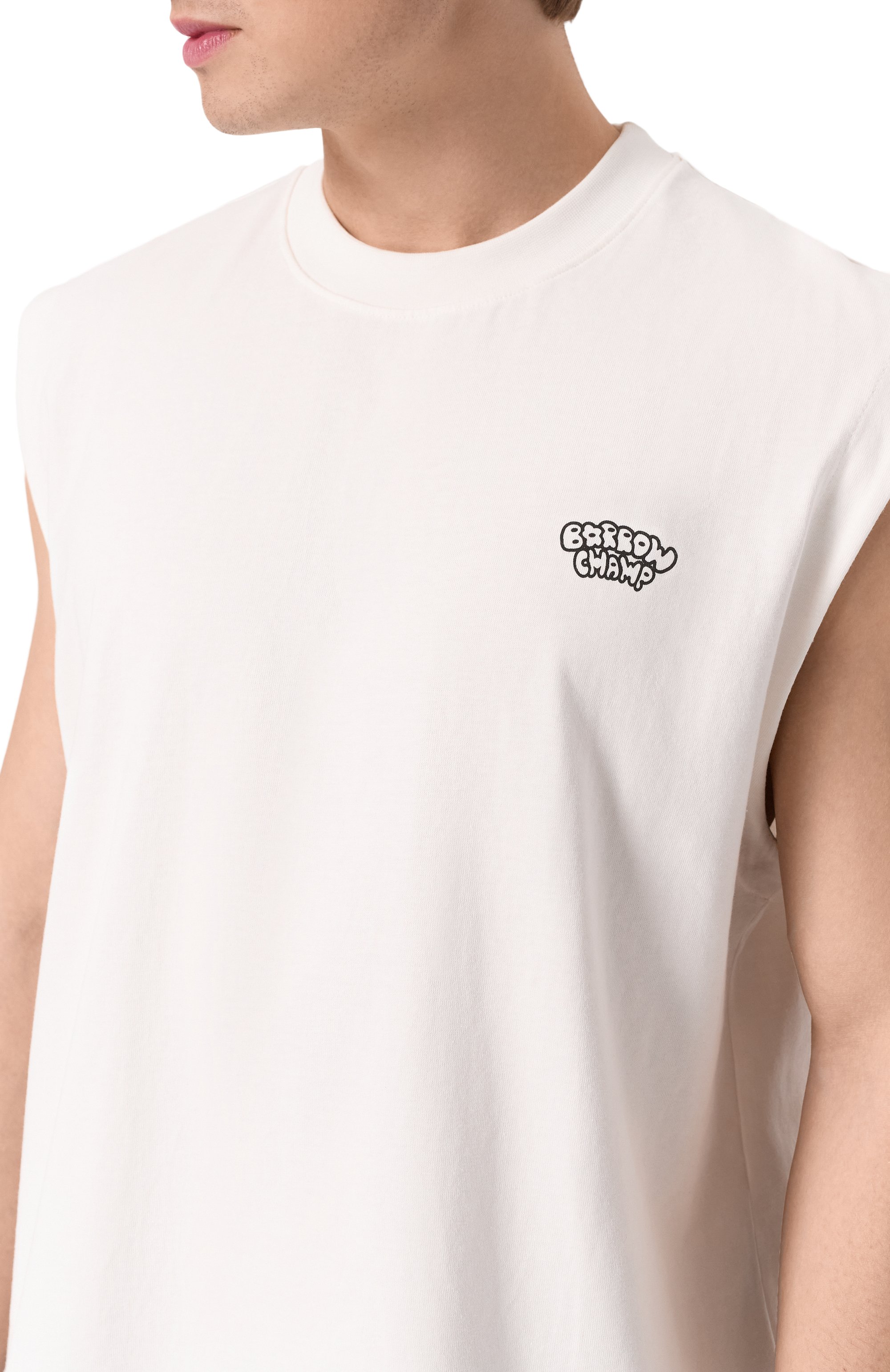 Хлопковая майка BARROW, арт. S5BWMATH160, фото 5