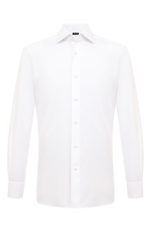 Хлопковая сорочка Zegna 701620A7/9MS0BA Белый 701620A7/9MS0BA