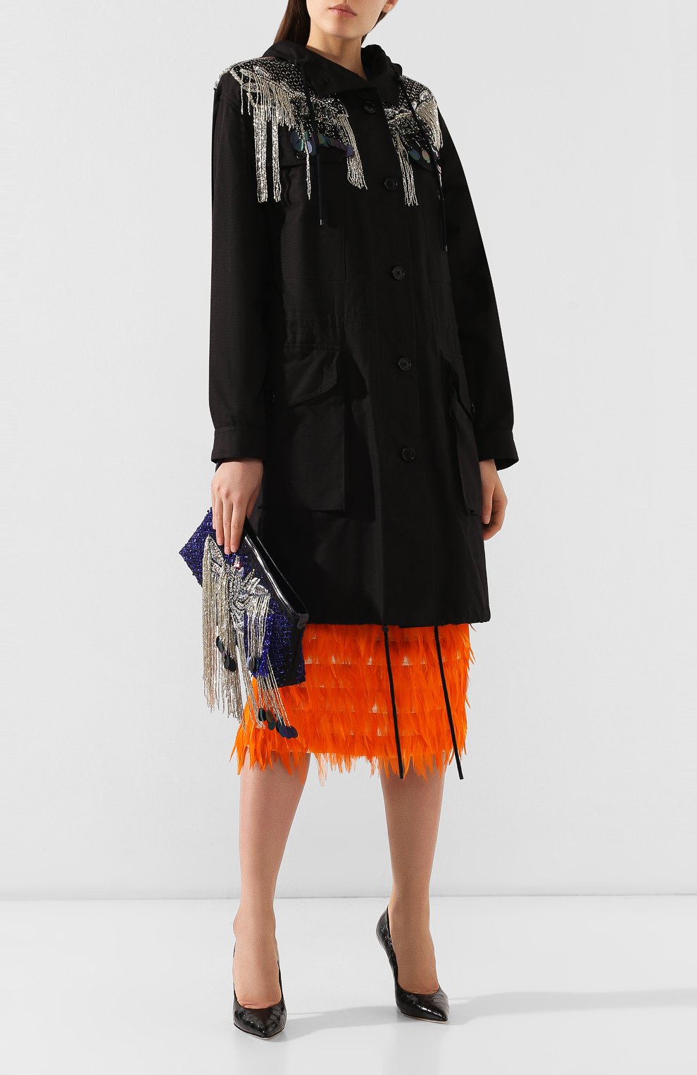 Хлопковая парка DRIES VAN NOTEN черного цвета по цене 131500 руб., арт. 191-10515-7293, фото 2 Хлопковая парка DRIES VAN NOTEN, арт. 191-10515-7293, фото 2
