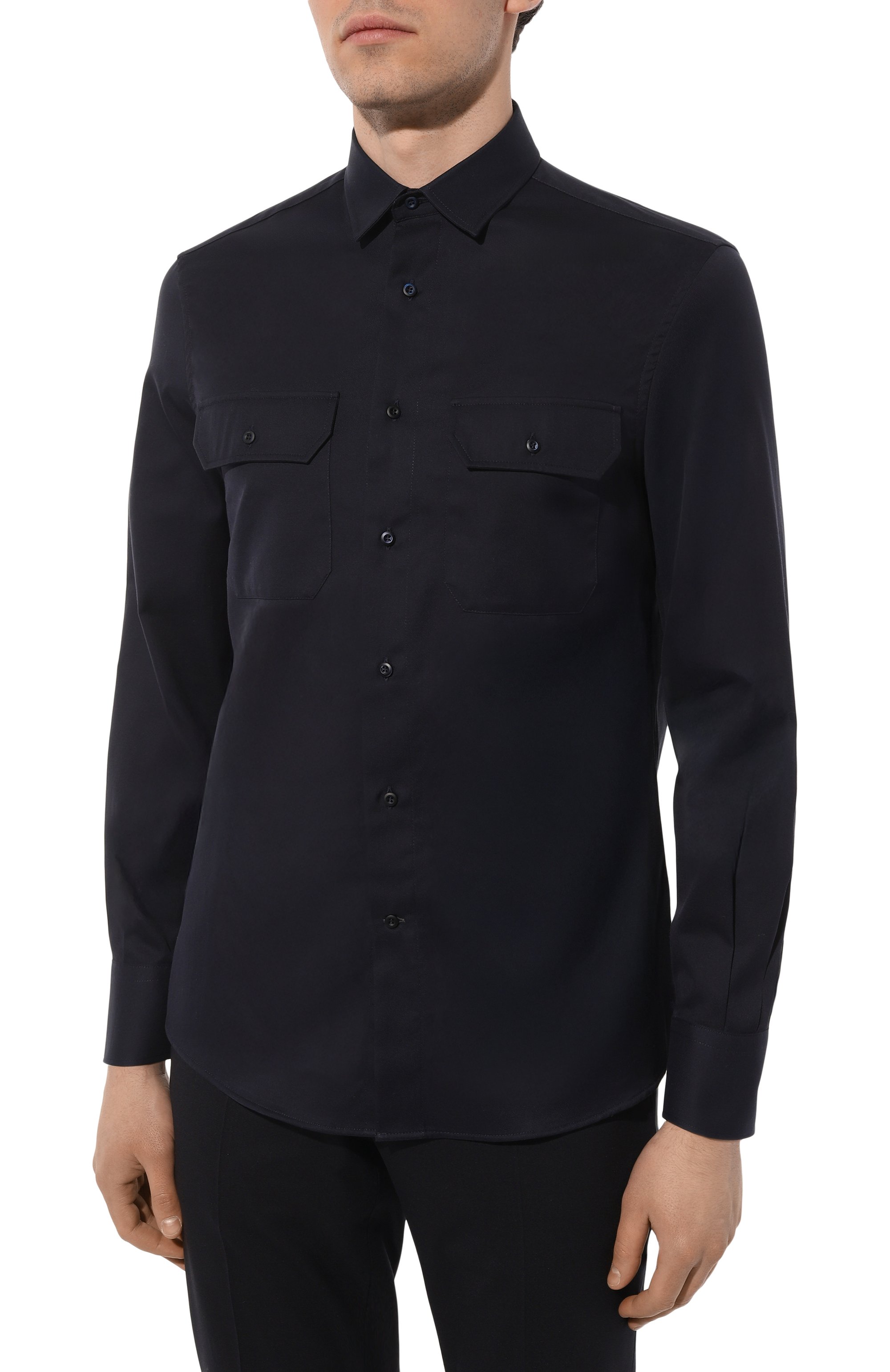 Хлопковая рубашка BRUNELLO CUCINELLI, арт. MW6040626, фото 3