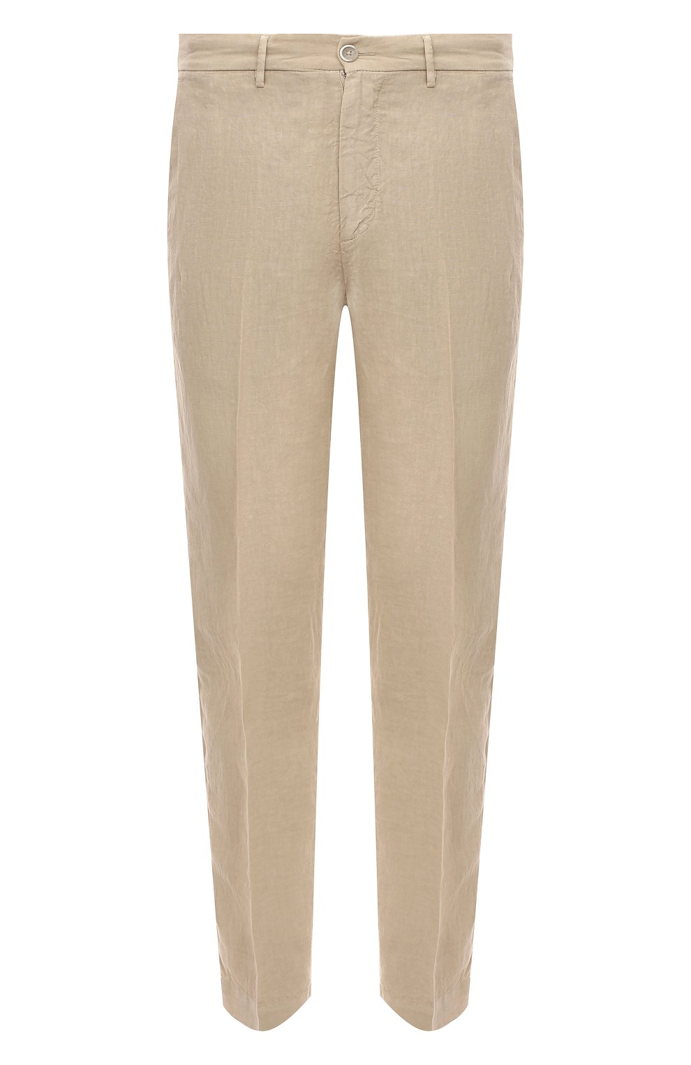 Льняные брюки 120% LINO бежевого цвета по цене 31600 руб., арт. Y0M2411/0000253/000, фото 1 Льняные брюки 120% LINO, арт. Y0M2411/0000253/000, фото 1