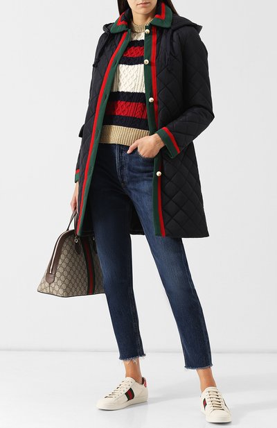 Приталенное стеганое пальто с капюшоном GUCCI, арт. 473850/ZJZ36, фото 2