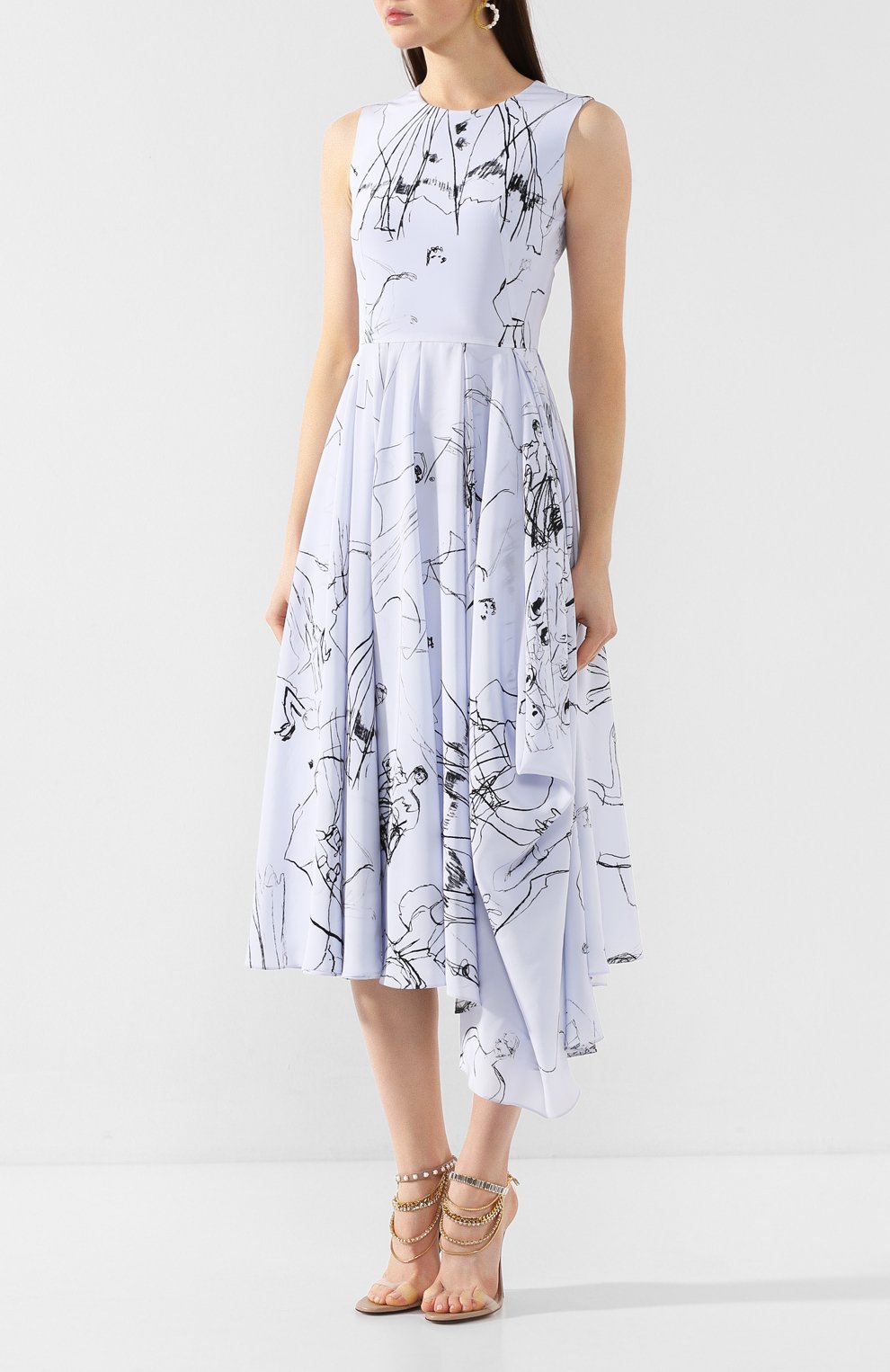 Шелковое платье ALEXANDER MCQUEEN, арт. 621675/QDAAP, фото 3