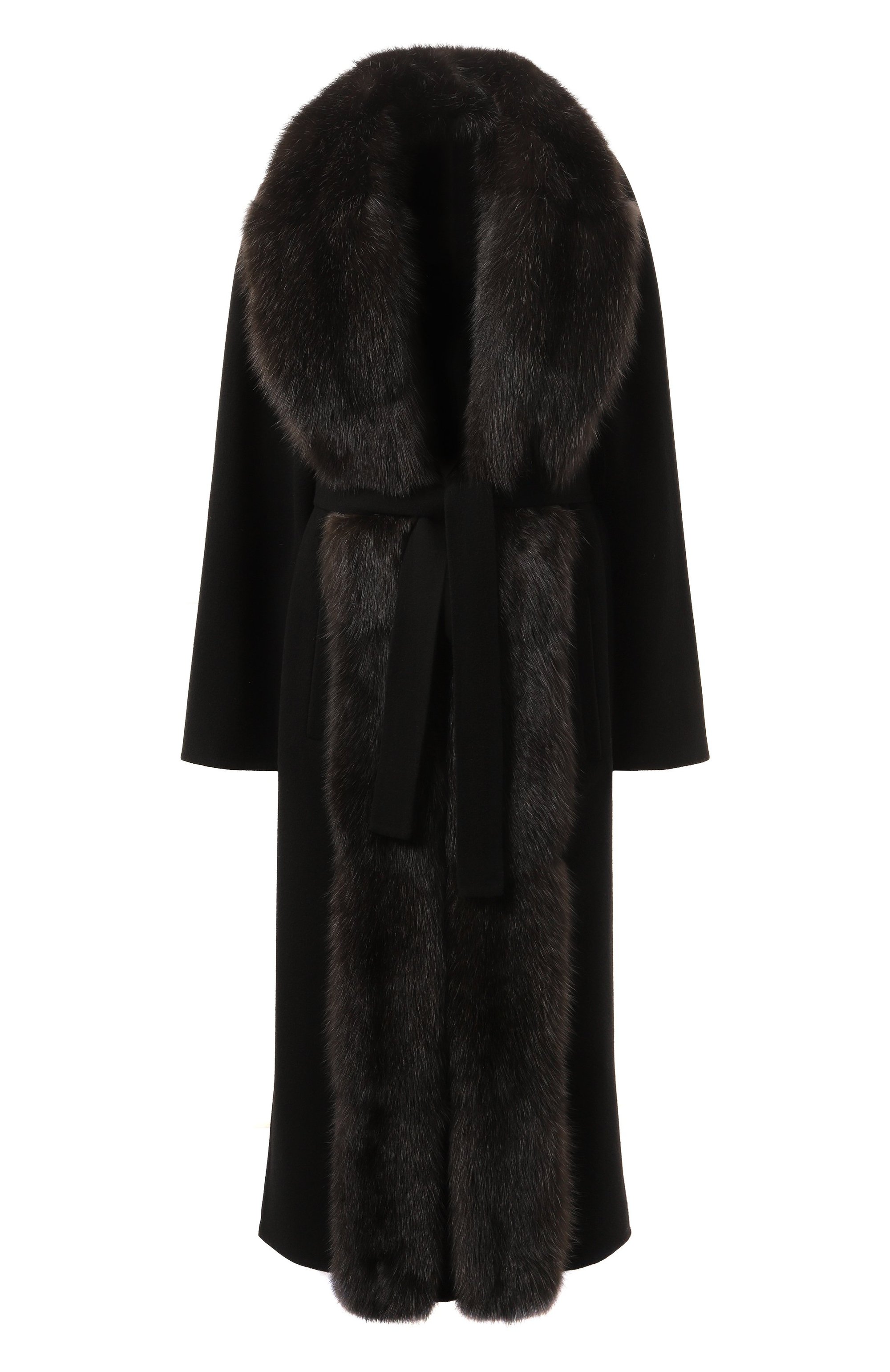Пальто из шерсти и кашемира с отделкой из соболя MVST, арт. FTBPL-Y326-1SB/LP1432, фото 1