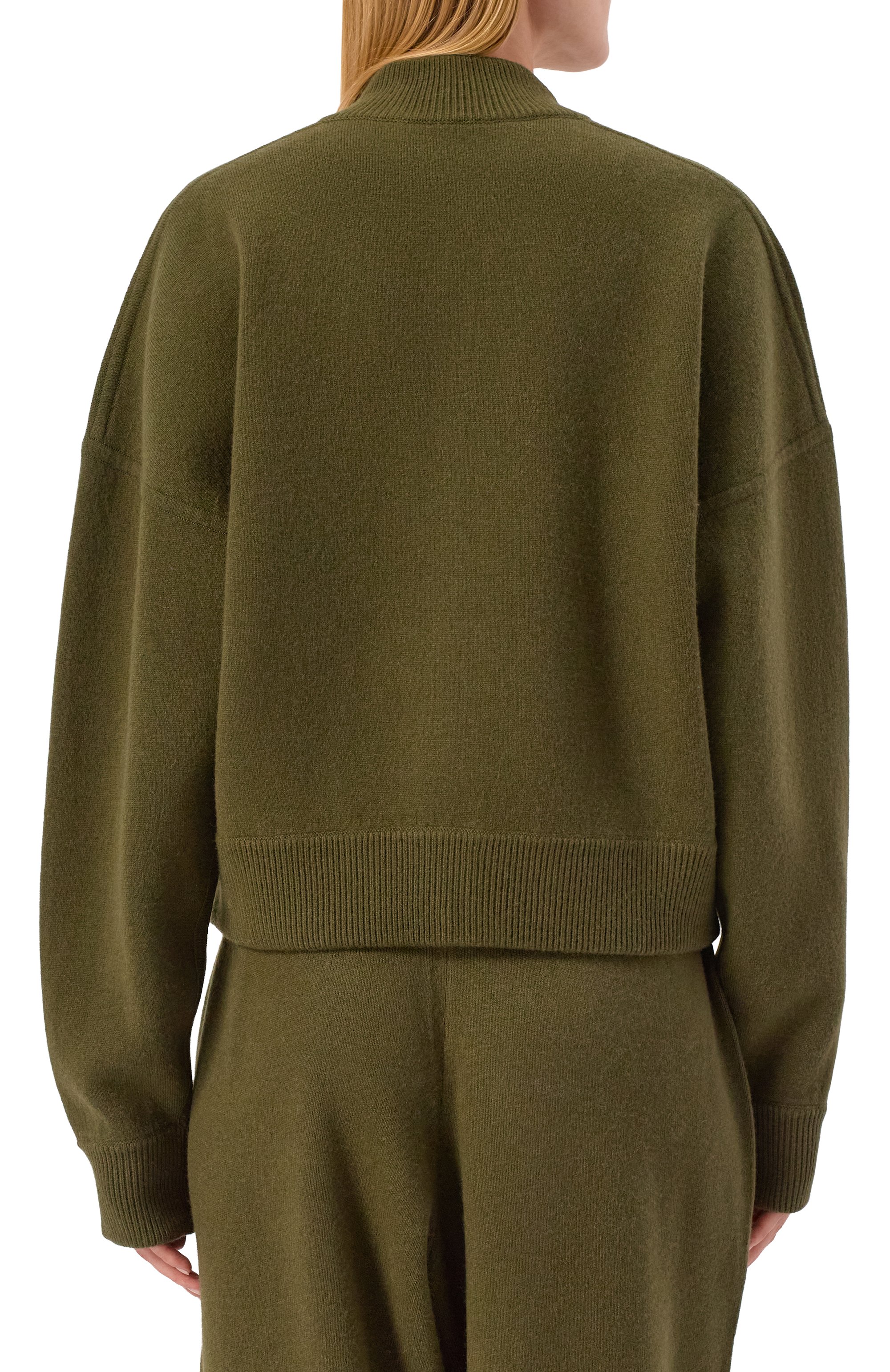 Двусторонний кардиган ARCH4 хаки цвета по цене 119500 руб., арт. KNCD2544B, фото 4 Двусторонний кардиган ARCH4, арт. KNCD2544B, фото 4