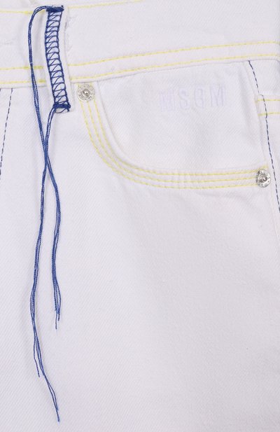 Джинсы MSGM KIDS белого цвета по цене 16800 руб., арт. S6MSJUDP043, фото 3 Джинсы MSGM KIDS, арт. S6MSJUDP043, фото 3