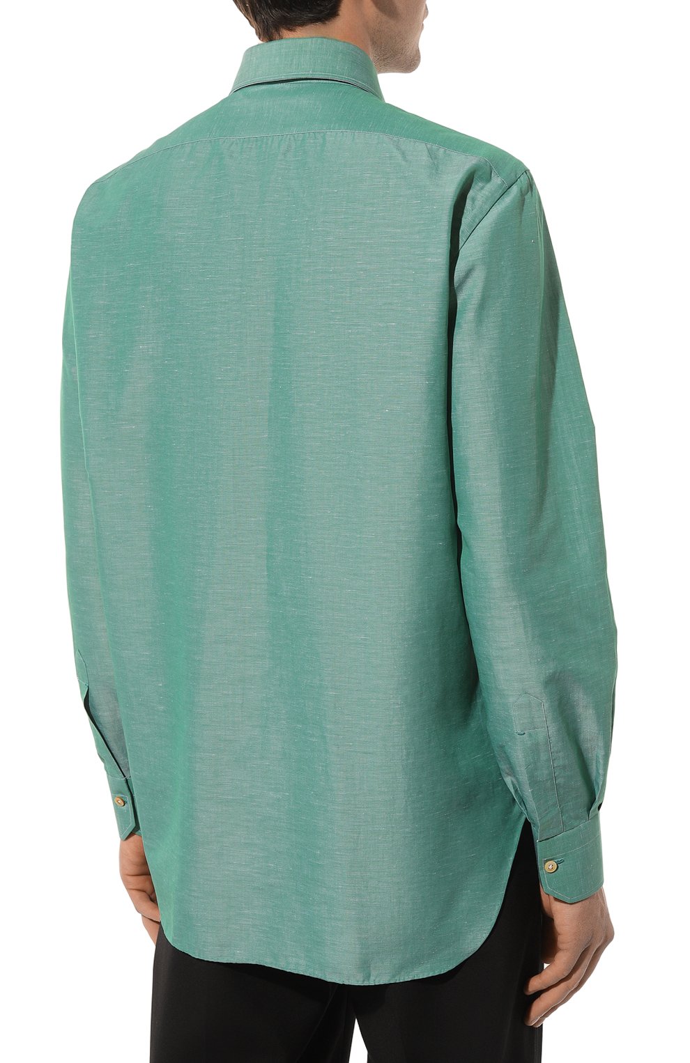 Сорочка из хлопка и льна KITON, арт. UCIH06609, фото 4