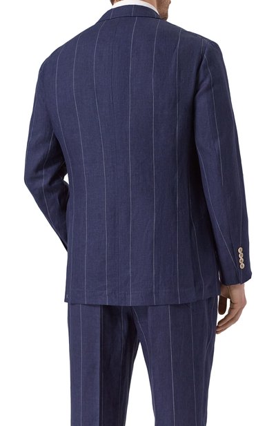 Льняной костюм BRUNELLO CUCINELLI темно-синего цвета по цене 541000 руб., арт. MB400LDPM, фото 5 Льняной костюм BRUNELLO CUCINELLI, арт. MB400LDPM, фото 5