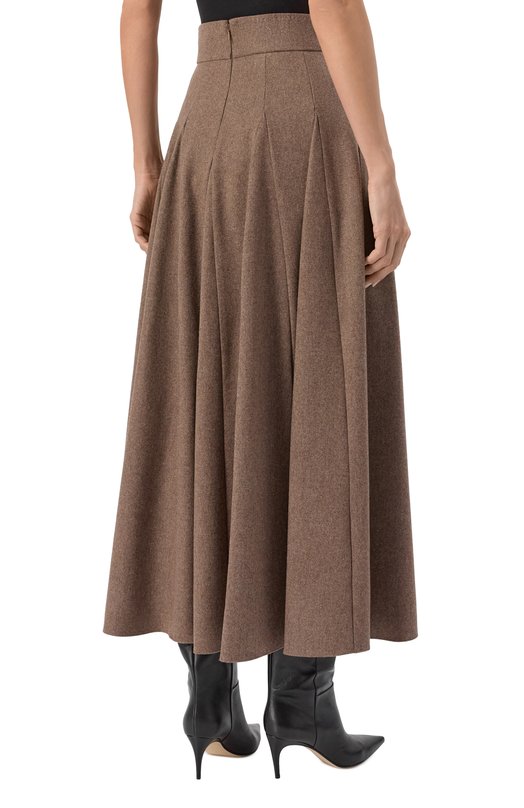 Шерстяная юбка Max Mara BELLIC01234 Бежевый  BELLIC01234 Фото 4