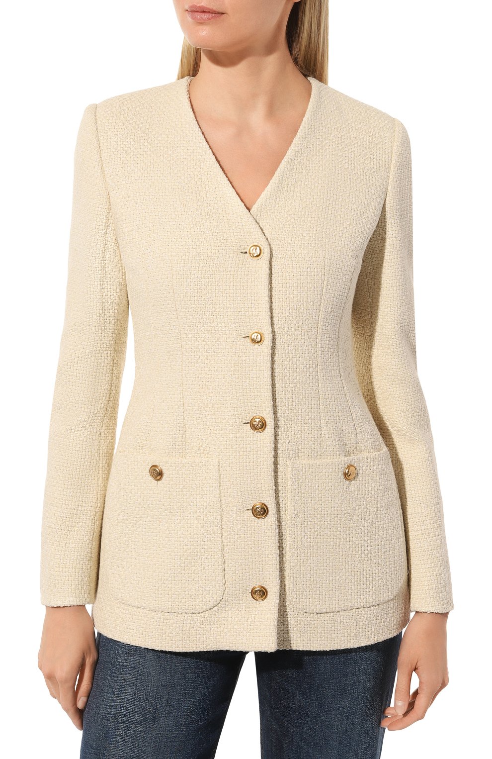 Жакет из хлопка и вискозы GUCCI, арт. 674332 ZAGLM, фото 3