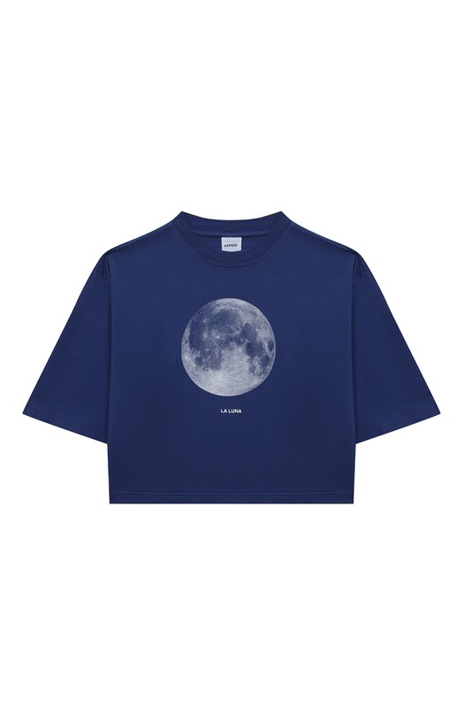 

Укороченная футболка из хлопка Aspesi, Синий