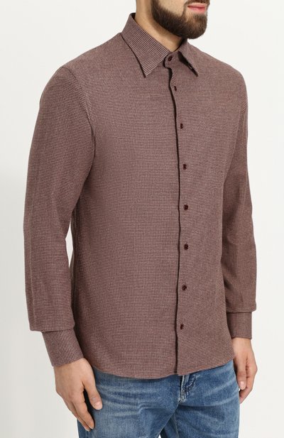 Хлопковая рубашка в клетку ANDREA CAMPAGNA, арт. MELT0N/0002FAN, фото 3