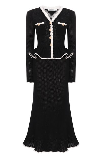 Женское платье из хлопка и льна SELF-PORTRAIT, арт. SS26086MB