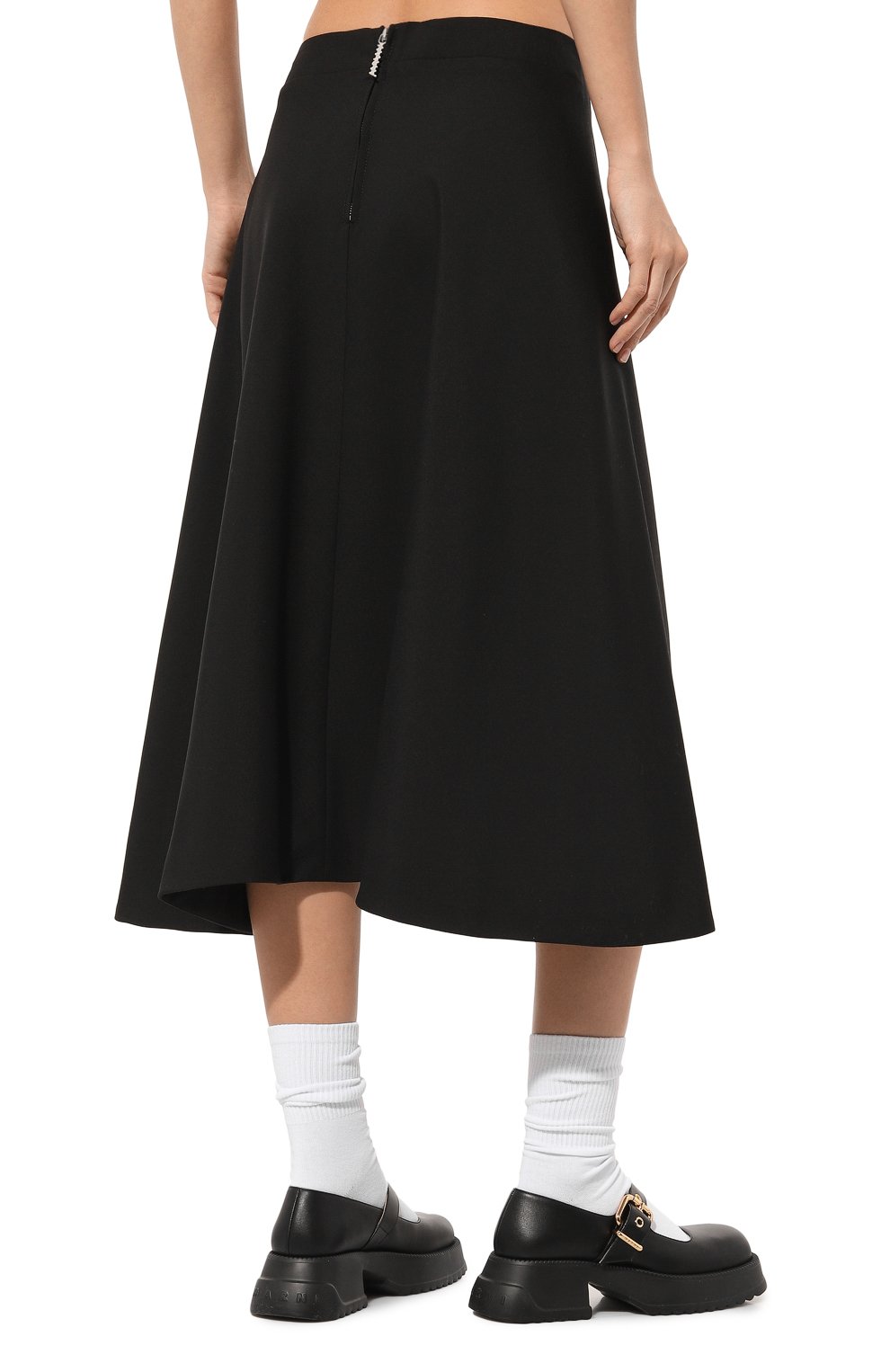 Шерстяная юбка MARNI черного цвета по цене 95050 руб., арт. G0MA0678SU/TW839, фото 4 Шерстяная юбка MARNI, арт. G0MA0678SU/TW839, фото 4