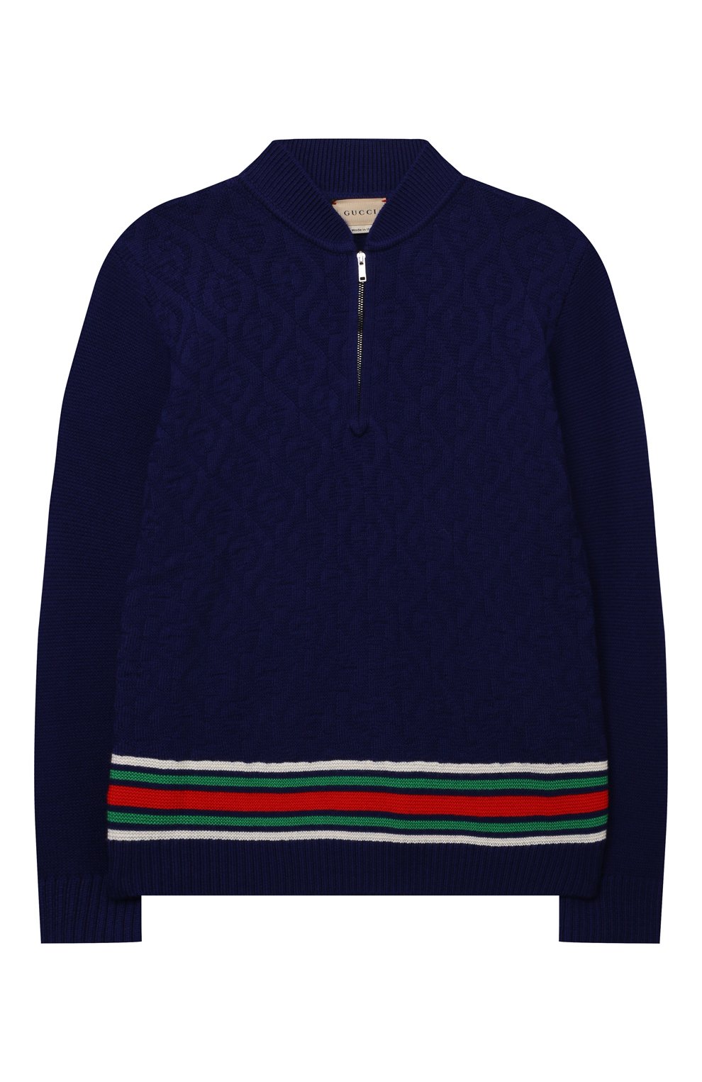 Свитер GUCCI синего цвета по цене 42850 руб., арт. 691914, фото 1 Свитер GUCCI, арт. 691914, фото 1