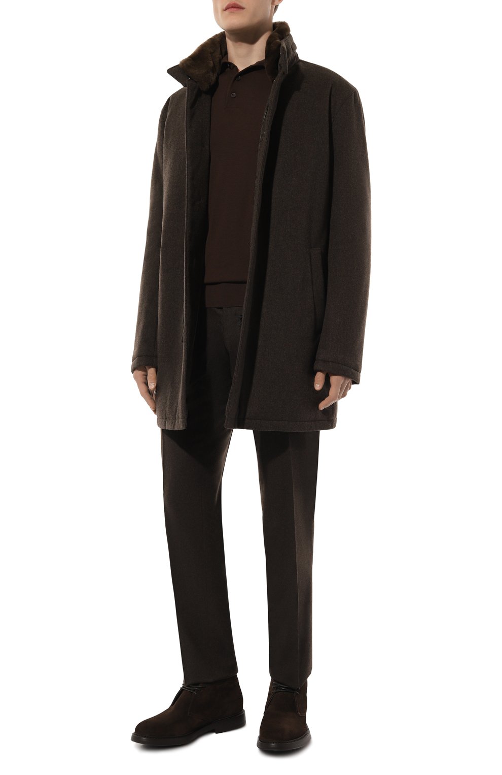 Шерстяная куртка с отделкой из бобра ANDREA CAMPAGNA, арт. C0NN0R/052592CQ_SET, фото 2