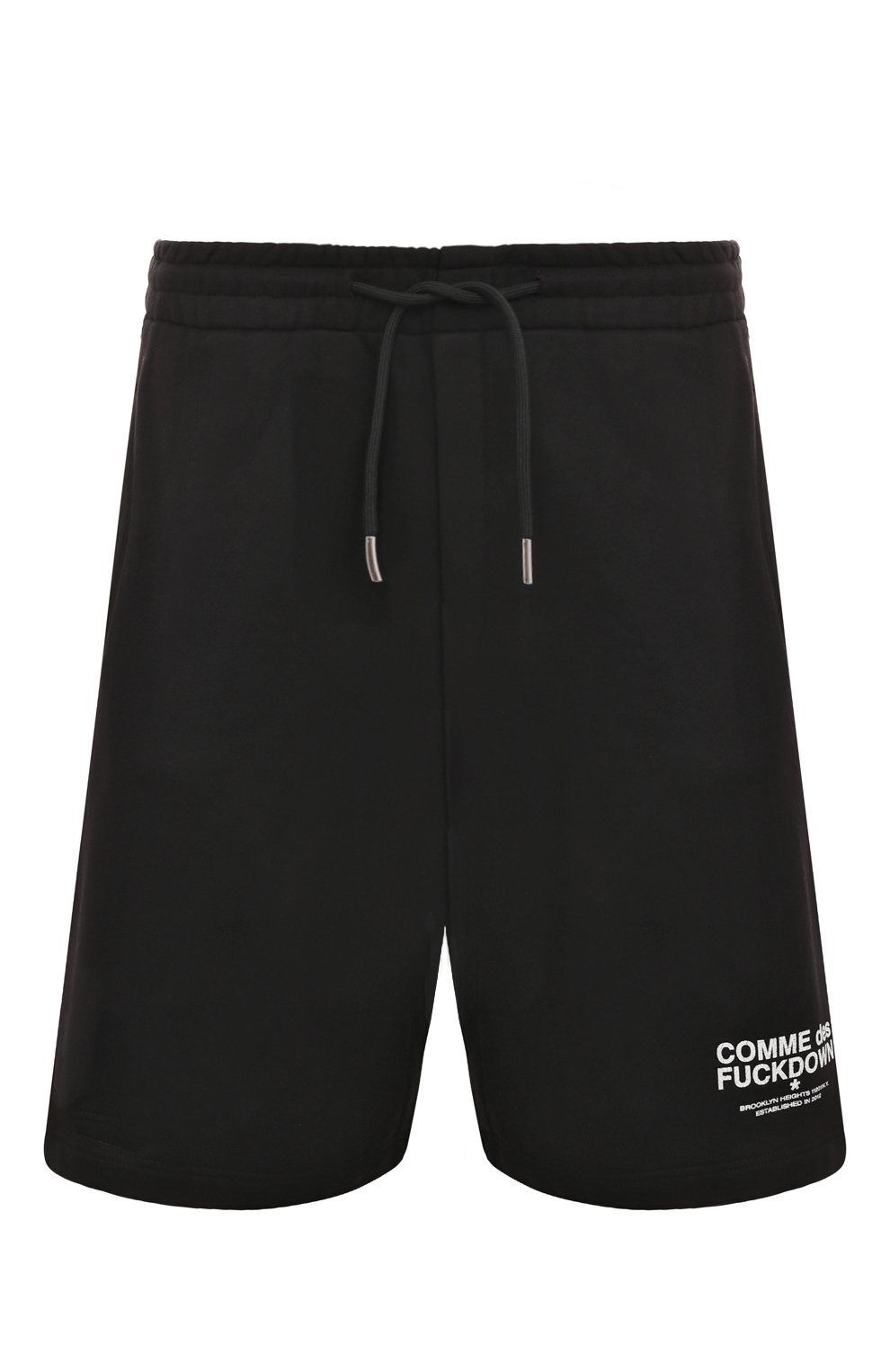 Хлопковые шорты COMME DES FUCKDOWN черного цвета по цене 12400 руб., арт. CFABM00006, фото 1 Хлопковые шорты COMME DES FUCKDOWN, арт. CFABM00006, фото 1