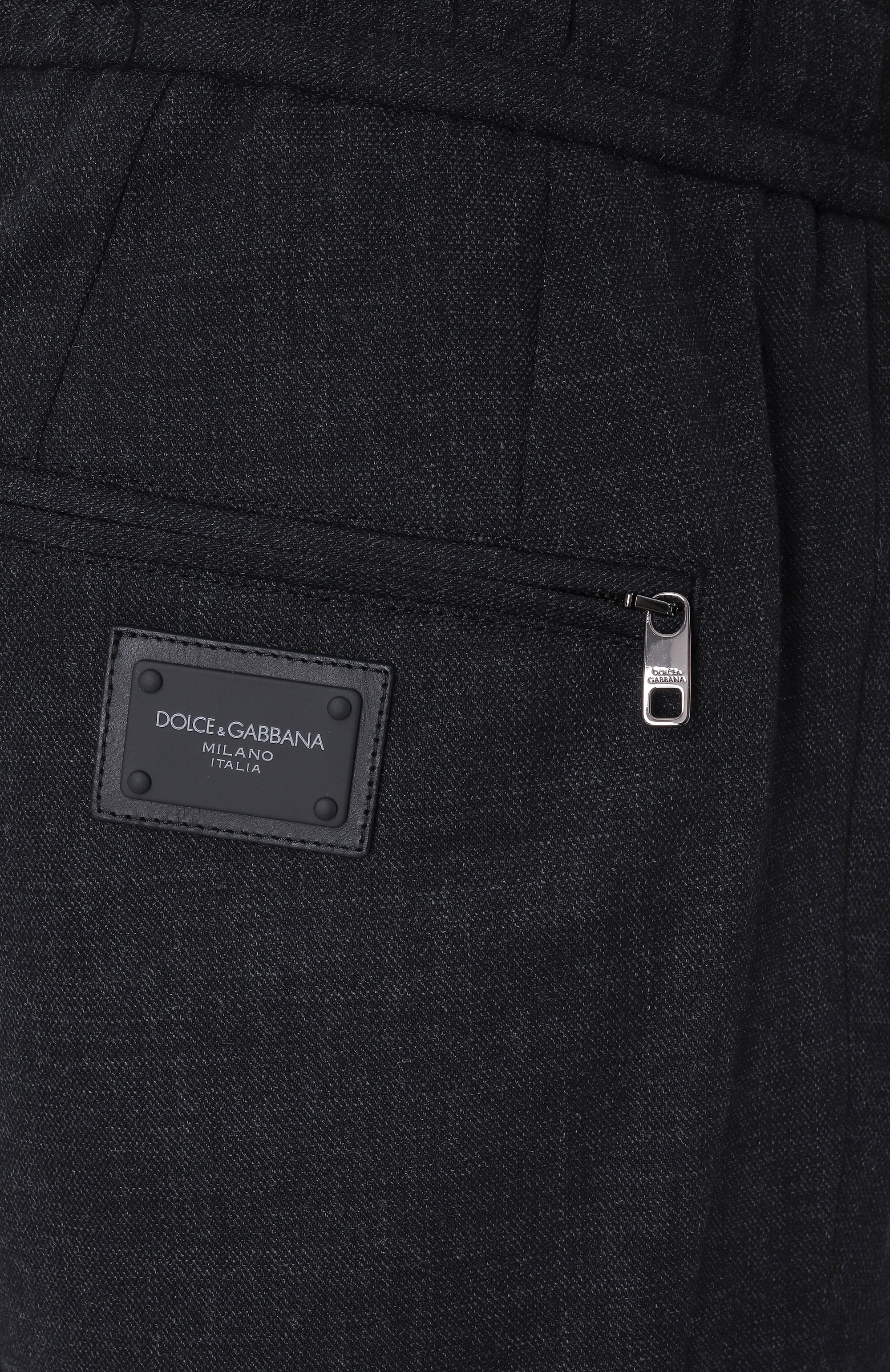 Брюки из шерсти и хлопка DOLCE & GABBANA темно-синего цвета по цене 89950 руб., арт. GYACET/GI585, фото 6 Брюки из шерсти и хлопка DOLCE & GABBANA, арт. GYACET/GI585, фото 6