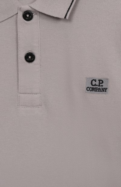 Хлопковое поло C.P. COMPANY серого цвета по цене 12100 руб., арт. C0M001/LFA04/10-14, фото 3 Хлопковое поло C.P. COMPANY, арт. C0M001/LFA04/10-14, фото 3