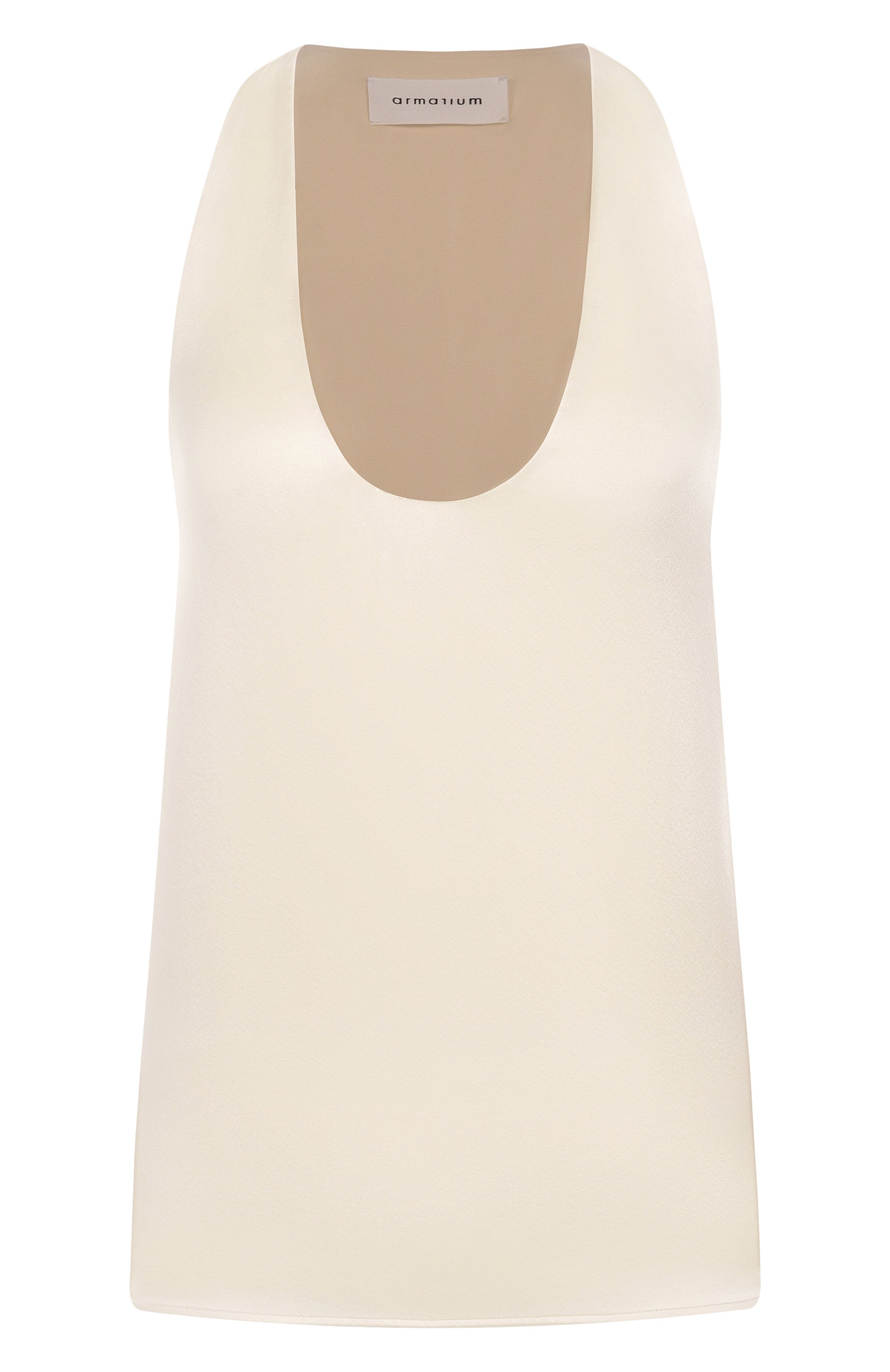 Атласный топ ARMARIUM кремового цвета по цене 52150 руб., арт. ARMFWT031/SE07, фото 1 Атласный топ ARMARIUM, арт. ARMFWT031/SE07, фото 1