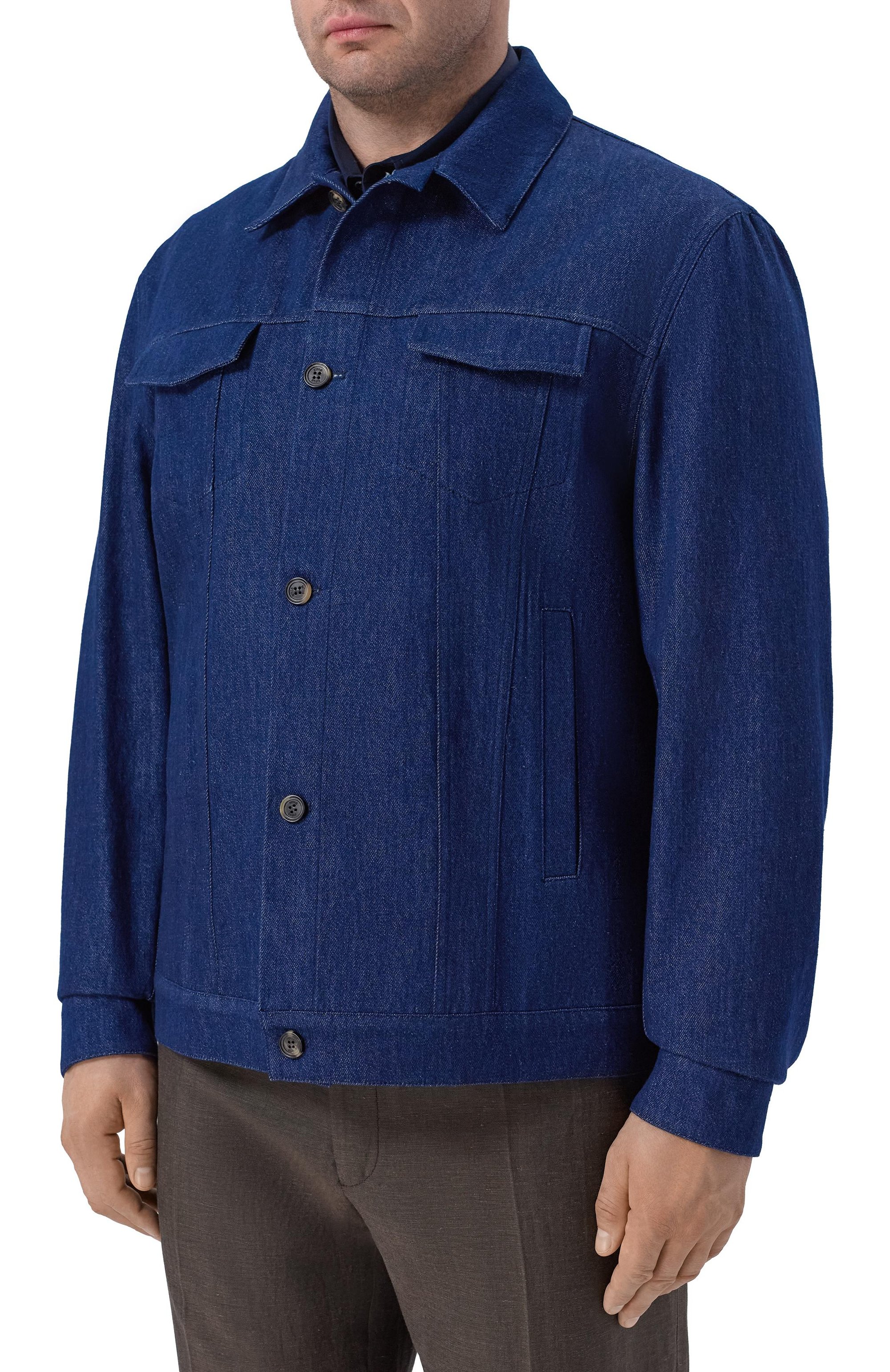 Джинсовая куртка KITON темно-синего цвета по цене 452500 руб., арт. UW2334V0832H_001, фото 3 Джинсовая куртка KITON, арт. UW2334V0832H_001, фото 3