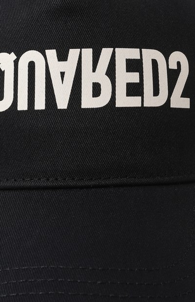Хлопковая бейсболка DSQUARED2 темно-синего цвета по цене 21950 руб., арт. BCM0658 05C00001, фото 4 Хлопковая бейсболка DSQUARED2, арт. BCM0658 05C00001, фото 4