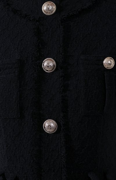 Хлопковое платье BALMAIN черного цвета по цене 178500 руб., арт. TF16127/C222, фото 5 Хлопковое платье BALMAIN, арт. TF16127/C222, фото 5