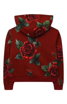 Детский хлопковая толстовка DOLCE & GABBANA красного цвета, арт. L5JW8W/HS7ME/8-14 | Фото 2 (Рукава: Длинные; Девочки Кросс-КТ: Толстовка-одежда; Материал сплава: Проставлено; Материал внешний: Хлопок; Драгоценные камни: Проставлено)