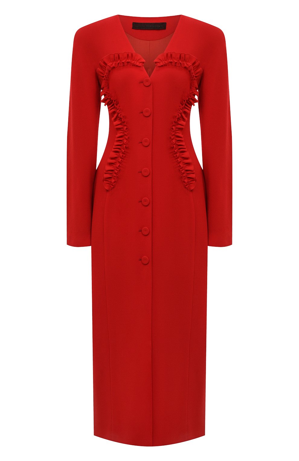Шерстяное платье ULYANA SERGEENKO красного цвета по цене 235000 руб., арт. ABM026FW19P (1199т19), фото 1 Шерстяное платье ULYANA SERGEENKO, арт. ABM026FW19P (1199т19), фото 1