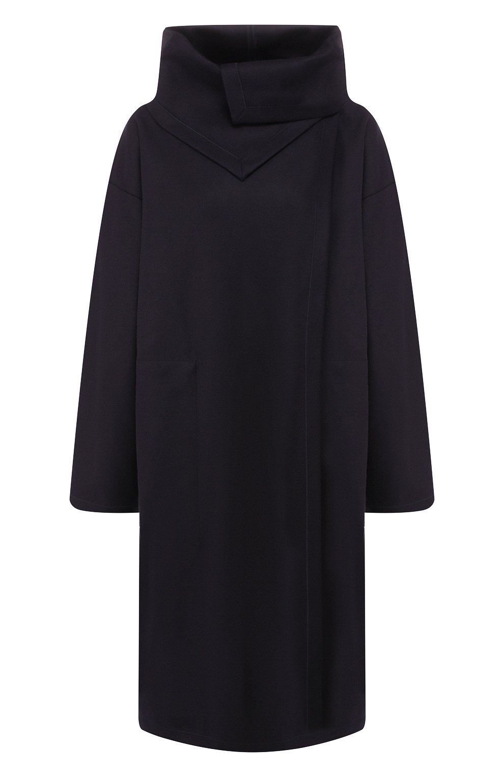 Шерстяное пальто DRIES VAN NOTEN темно-синего цвета по цене 85950 руб., арт. 192-10243-8211, фото 1 Шерстяное пальто DRIES VAN NOTEN, арт. 192-10243-8211, фото 1